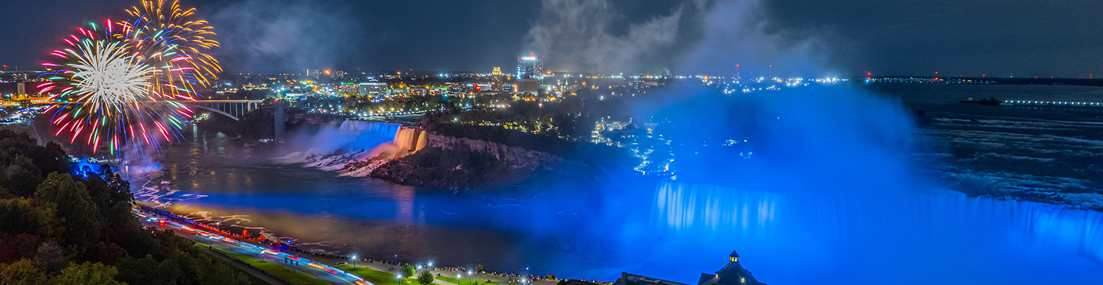 Sky Fallsview Steakhouse - Nightly Fireworks Over the Falls